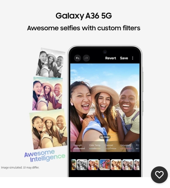 Samsung Galaxy A36 128GB 8GB RAM Dual SIM weiß entsperrt Smartphone