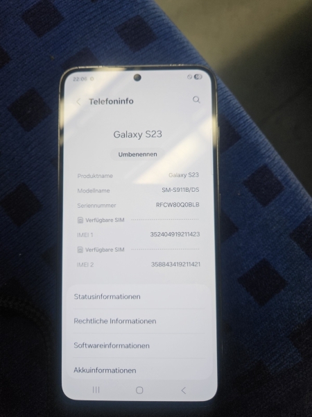 Samsung Galaxy S23 5G 128GB Dual-SIM Schwarz Smartphone