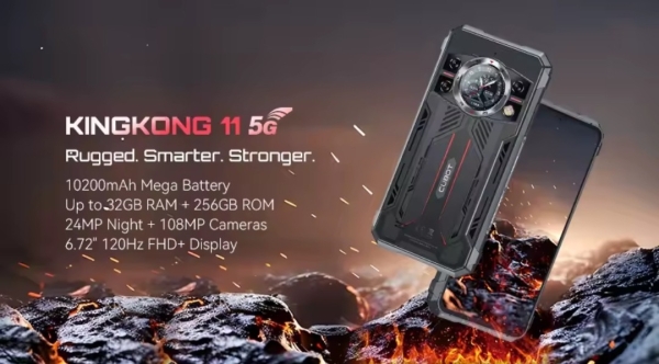 Cubot KingKong 11 5G Rugged 32+256GB 10200mAh 108MP NFC Android 15 Smartphone