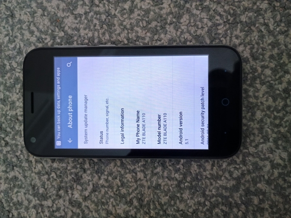 ZTE Blade A110 Smartphone silber 8GB sehr guter Zustand