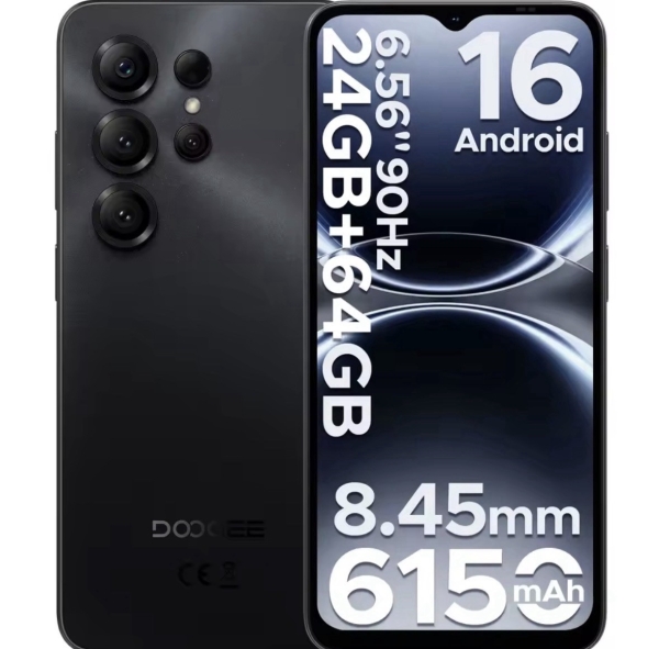 DOOGEE Note56 X Android 16 Smartphone 24GB 64GB 6,56″ HD+ 6150mAh Akku FaceID