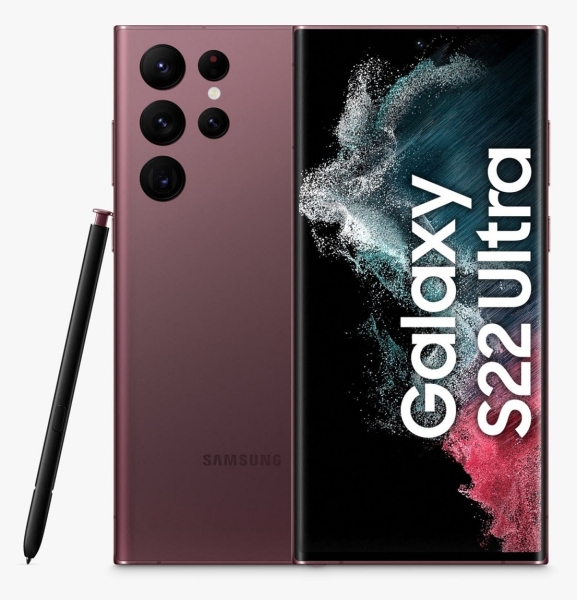 Samsung Galaxy S22 Ultra 5G Smartphone 6,8 Zoll S Pen SIM frei 128GB Burgundy