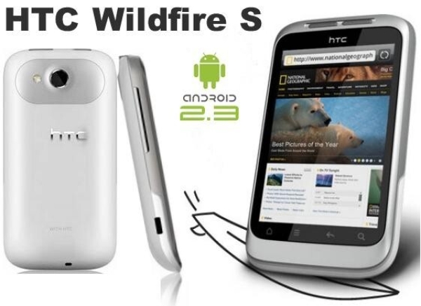 HTC Wildfire S A510e – Smartphone Handy (entsperrt) Android 2.3.5 weiß silber