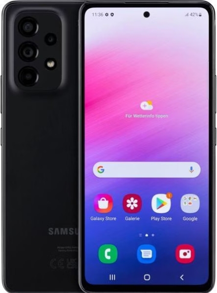 Samsung Galaxy A53 5G 128GB Android  15 Smartphone 6,5″ OLED IP67 schwarz B-Ware