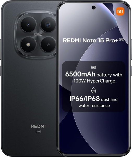 XIAOMI Redmi Note 15 Pro+ 5G, Smartphone 12+512GB, massiver 6500mAh Akku