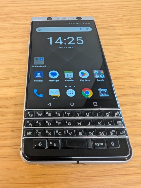 BlackBerry KEYone – 32GB – Silber (Ohne Simlock) Smartphone
