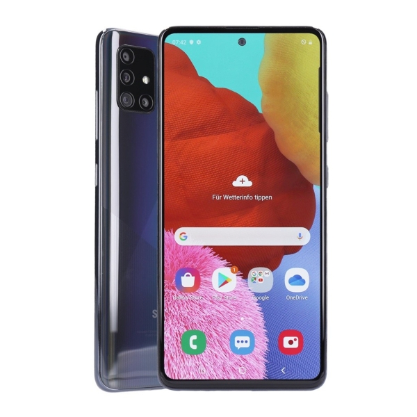 Samsung Galaxy A51 A515F/DS 128GB Crush Black Android Smartphone wie NEU