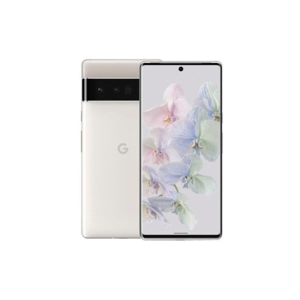 Google Pixel 6 Pro 128GB entsperrt SIM 5G weiß Handy Smartphone RISSIG