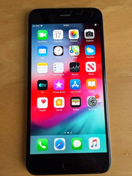 Apple iPhone 6 Plus (A1524) Smartphone Handy ENTSPERRT 64GB silber 4G IOS 12 sehr guter Zustand