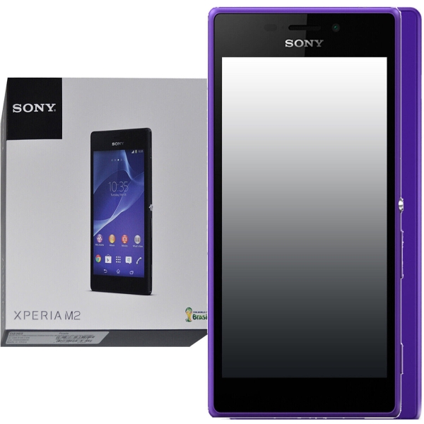Sony Xperia M2 4G Lila 8GB + 1GB Single-SIM entsperrt SIMFree D2303 NEU