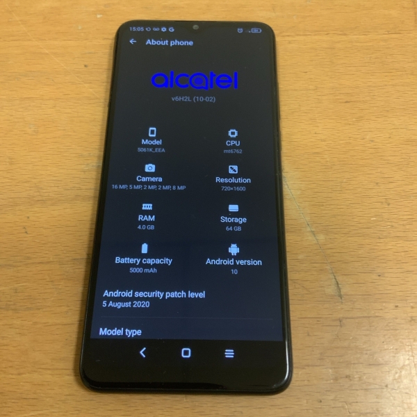 Alcatel Model:5061k 3X 2020 64GB entsperrt schwarz Smartphone