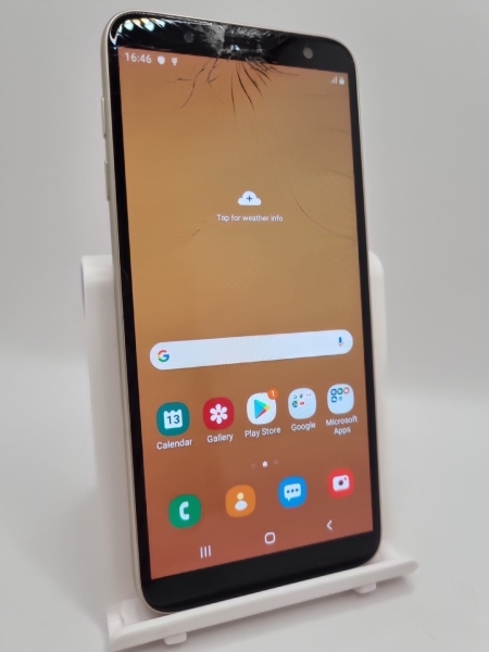 Samsung Galaxy J6 2018 Gold entsperrt 32GB 5,6″ Android Smartphone gesprungen
