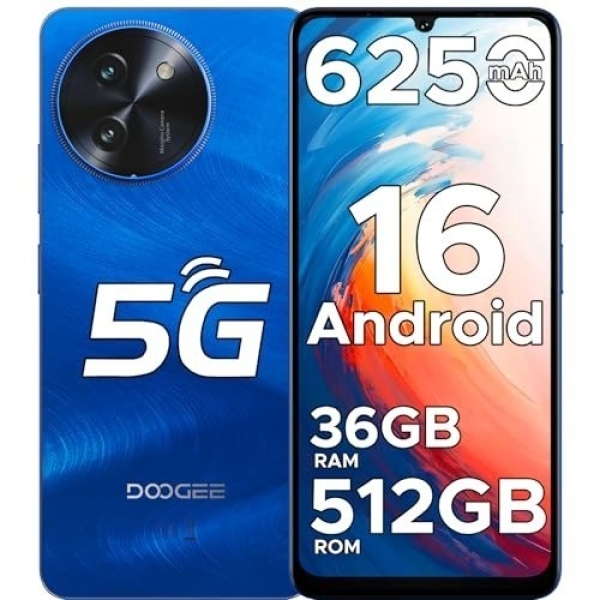 DOOGEE Note59 Pro+ 5G Android 16 Smartphone 36GB+512GB Handy 6250mAh NFC
