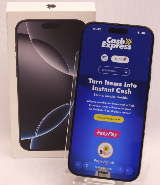 Apple iPhone 16 Pro Max 256GB Smartphone – entsperrt – schwarz titan (C)
