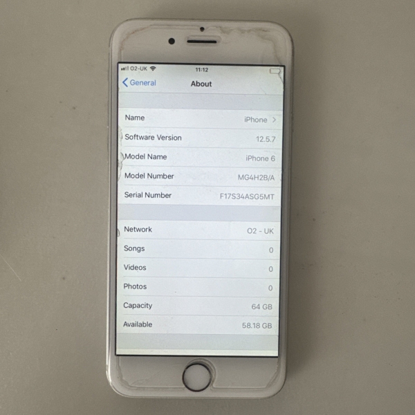 Apple iPhone 6 64GB Smartphone Handy Smartphone Sim frei weiß entsperrt
