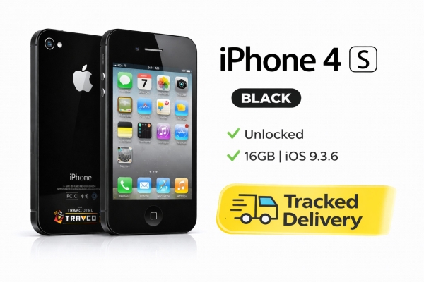 Apple iPhone 4s 8GB Smartphone – Schwarz (Entsperrt) Klasse A Sehr Guter Zustand