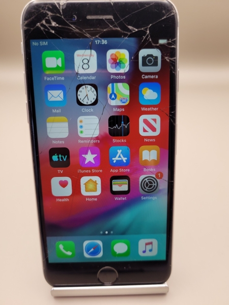 Apple iPhone 6 128GB Silber (A1688) – gesprungenes Display – für Ersatzteile / Ersatzteile