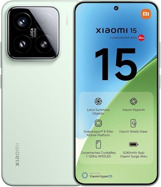 Neu Xiaomi 15 grün 256GB/12GB Dual Sim entsperrt Sim frei Android Smartphone