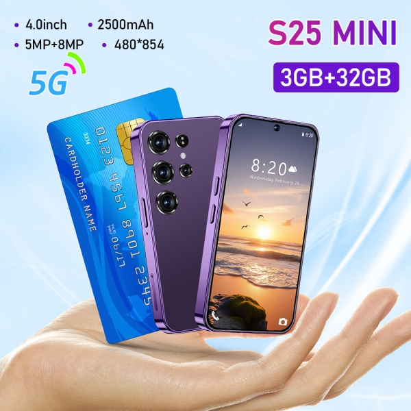 S25 Mini Smartphone Android 5G Entsperrte Dual SIM Ohne Vertrag Handy 4,0 Zoll