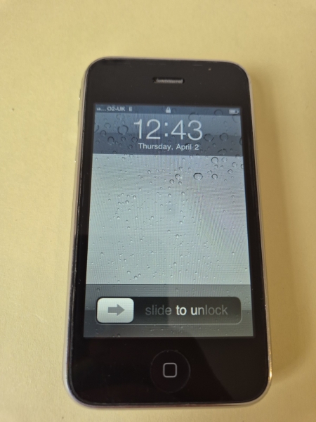 Apple iPhone 3G 8GB Schwarz Locked On 02 Netzwerk Smartphone A1241 217 Selten iOS 4.1