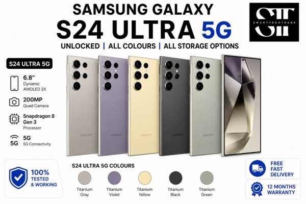SAMSUNG GALAXY S24 ULTRA 256GB 512GB SMARTPHONE MIT GARANTIE UK MODELL
