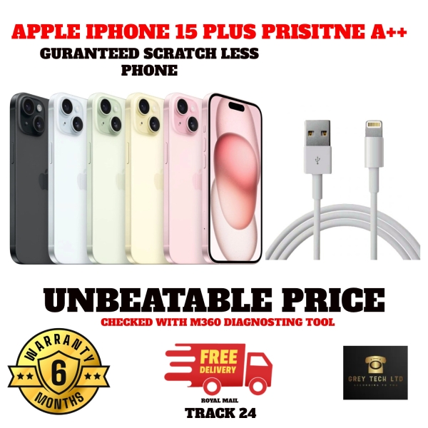 Apple iPhone 15 Plus 128GB – iOS Smartphone – Entsperrt – Makellos Neuwertig A++