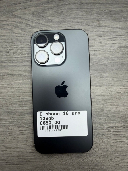 iPhone 16 Pro 128GB Black Titanium entsperrt Smartphone guter Zustand kleine Markierung