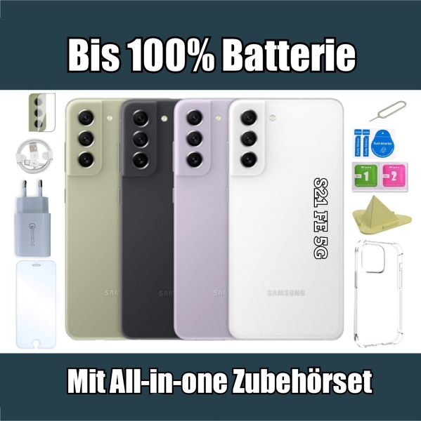 Samsung Galaxy S21 FE 5G 128 256 GB – Smartphone – phantom weiß schwarz lavender