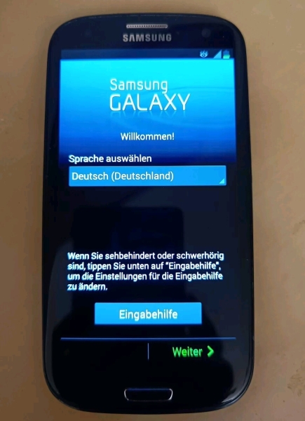 Samsung  Galaxy S3 GT-i9300 – Schwarz- ACCU WECHSELBAR – Smartphone Funktioniert