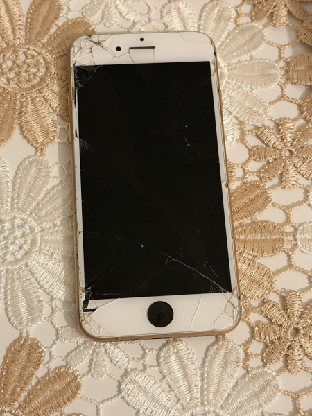 Apple iPhone 8 GOLD Smartphone gesprungenes Display LCD Ersatzteile & Reparaturen #D