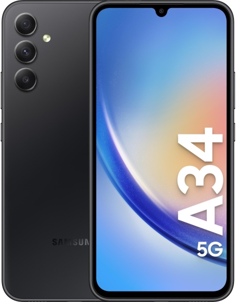 Samsung Galaxy A34 5G Android Smartphone | 128GB | ohne SIM Lock | Graphite
