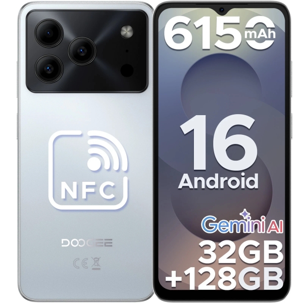 Doogee Note 56 Pro Handy Android 16 32GB+128GB 6150mAh Smartphone – WEISS