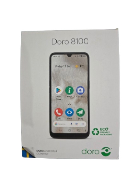 Doro 8100 4G Smartphone für Senioren / 6,1″ Display / Brandneu
