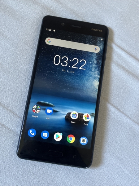 Nokia 8, Smartphone blau, 128GB, 6GB RAM, Android 9, Zeiss Kamera, Dual SIM