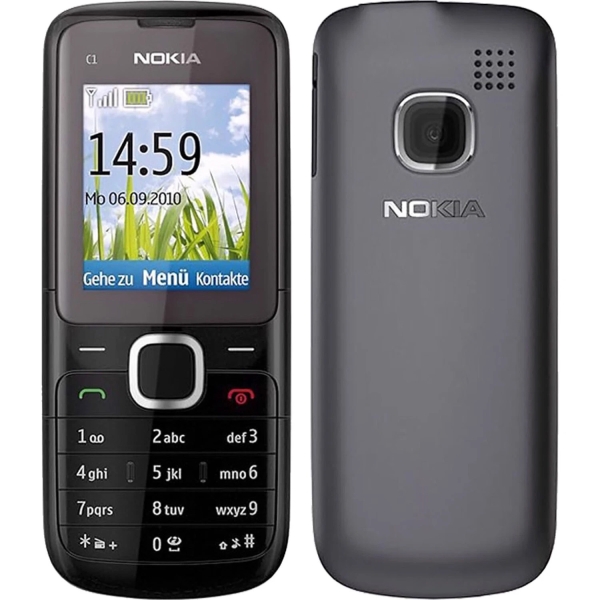 Nokia C1-01 dunkelgrau – entsperrtes Handy, Neuzustand, UK Garantie