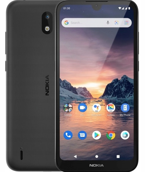 Nokia 1.3 Smartphone, 1 GB / 16 GB, 4G (LTE), Schwarz, Neu