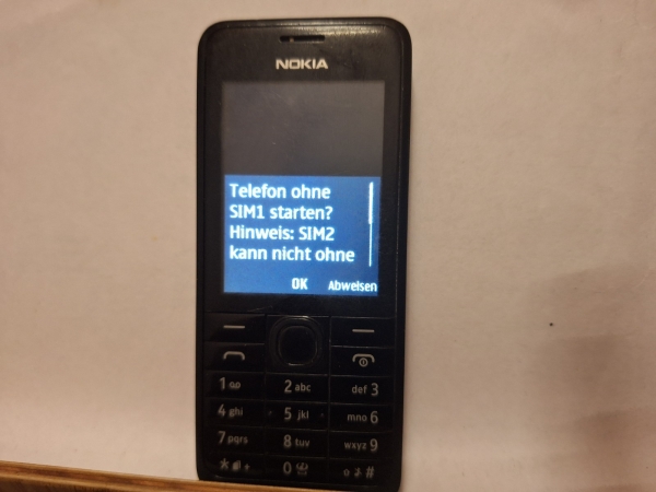 Handy Nokia 301 schwarz (ohne Simlock) Smartphone dualsim