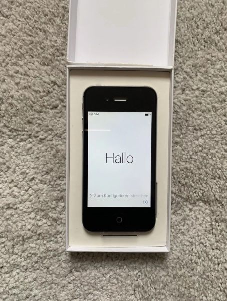 Brandneu Apple iPhone 4s 8GB Farbe Schwarz Unaktiviert (Entsperrt) Selten