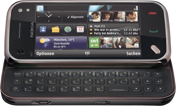 Nokia N97 Mini Smartphone Weiß, Braun