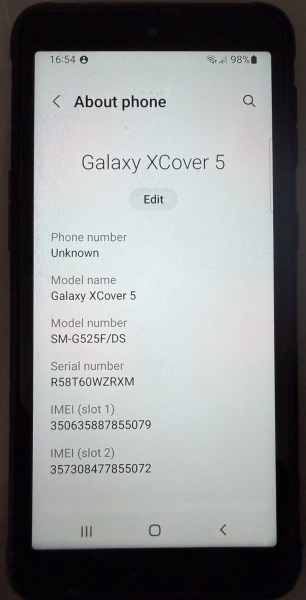 Samsung Galaxy Xcover 5 schwarz entsperrt Dual Sim 64GB robust Android Smartphone