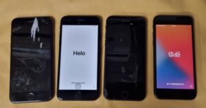 4x DEFEKT Apple iPhone 7 – 32GB – SCHWARZ A1778 (GSM)