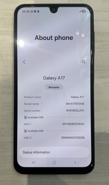 Gebrauchtes gutes Samsung Galaxy A17 4G 128GB Dual SIM entsperrt Android Smartphone schwarz