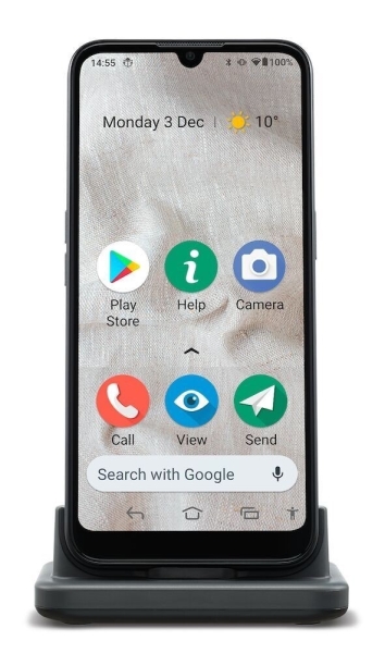 DORO Senioren Smartphone Doro 8100 Plus DSB-0400 Ladestation + 32Gb MicroSD Card