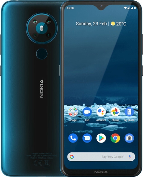 Nokia 5.3 6,55 Zoll Android UK SIM-frei Smartphone 4 GB RAM, Cyan Grade B