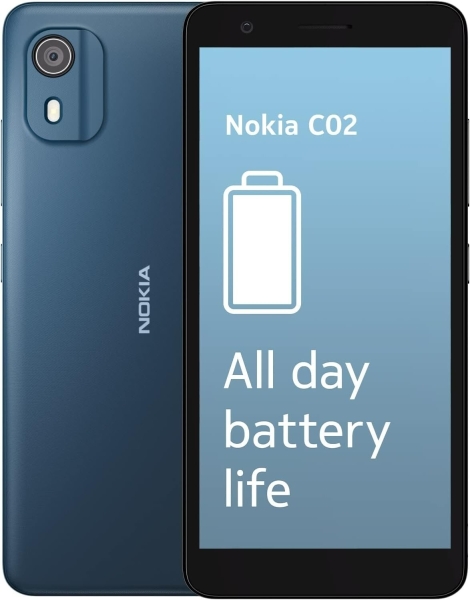Nokia C02 5,45″ Dual SIM Smartphone SIM frei 32GB Handy Android 12 Cyan******