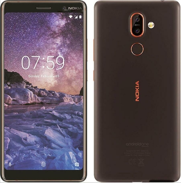 Nokia 7 Plus Smartphone (entsperrt) – 64GB – schwarz/kupfer