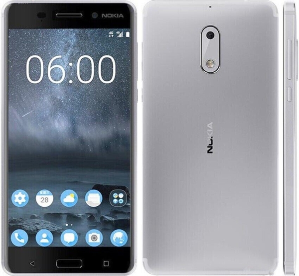 Nokia 6 Smartphone 6,5″ 4G Dual SIM 32GB silber entsperrt sehr guter Zustand