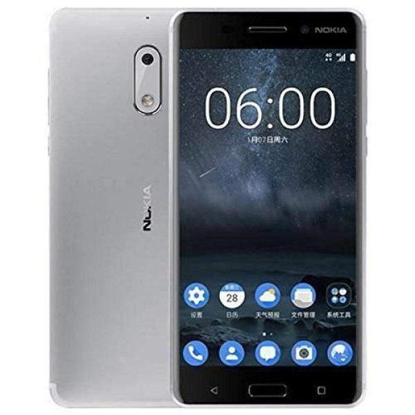 Nokia 6 32GB werkseitig entsperrt 4G/LTE Smartphone (Silber)