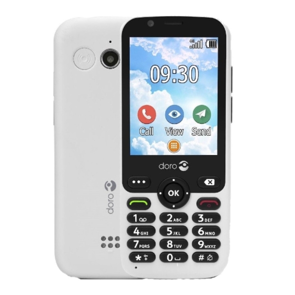 Doro 7010 4GB weiß makelloser Zustand entsperrt Android Smartphone