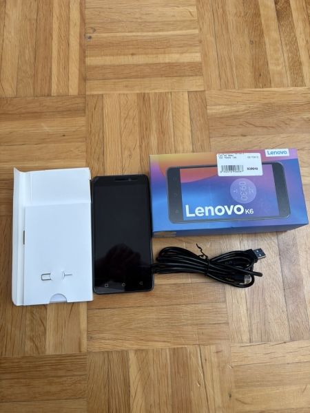 Smartphone Lenovo K6 darkgrey, 16GB, expandable to 128GB microSD, OVP